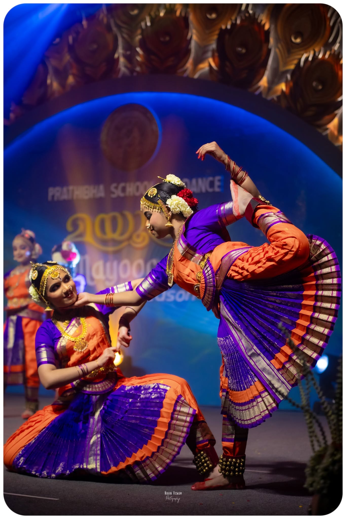 Students practicing Bharatanatyam at Prathibha School of Dance